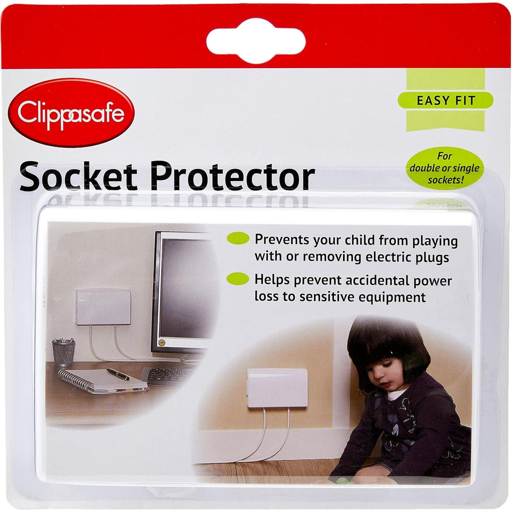Clippasafe Double Electric Socket Cover - White