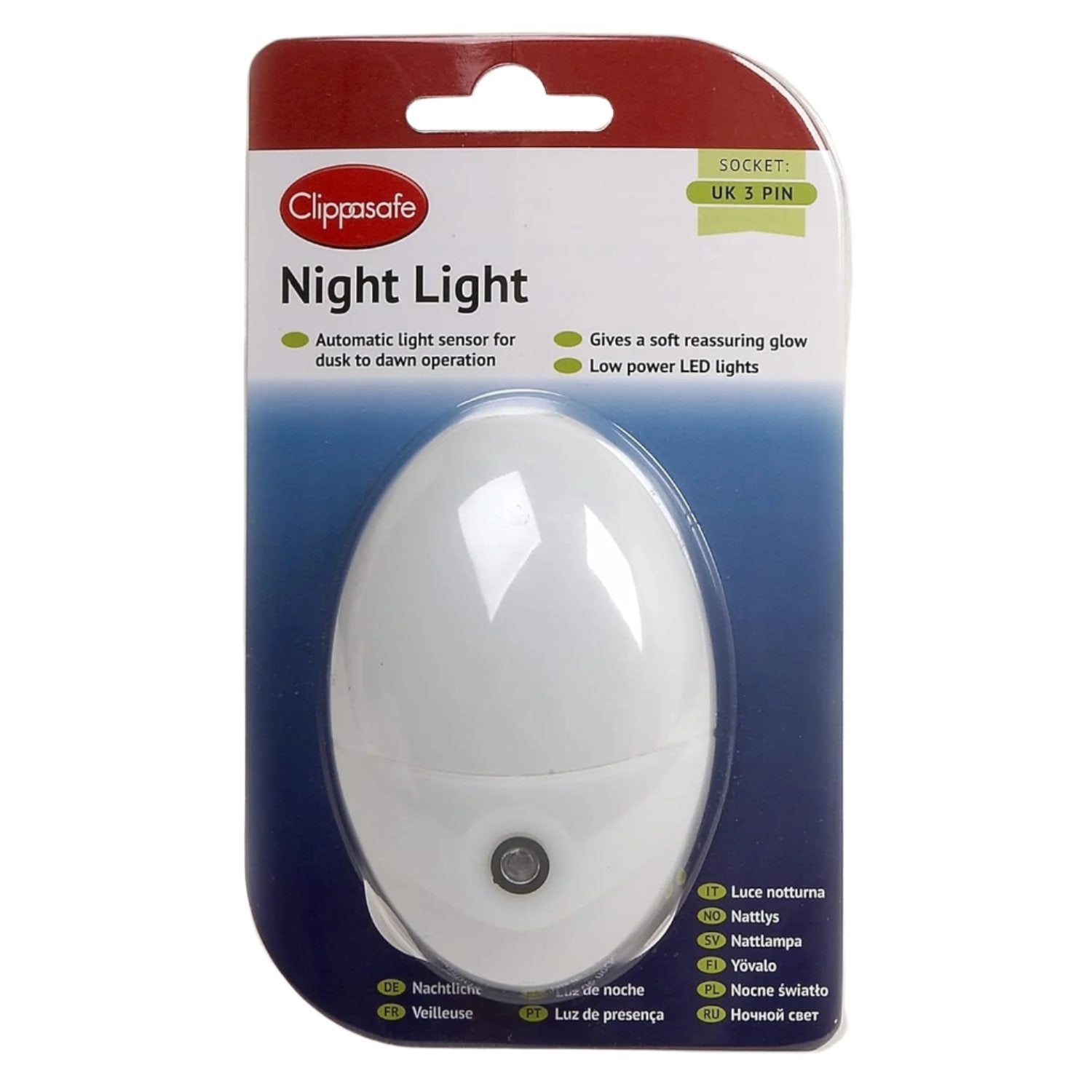 Clippasafe Plug-In Night Light with Light Sensor - Night Light