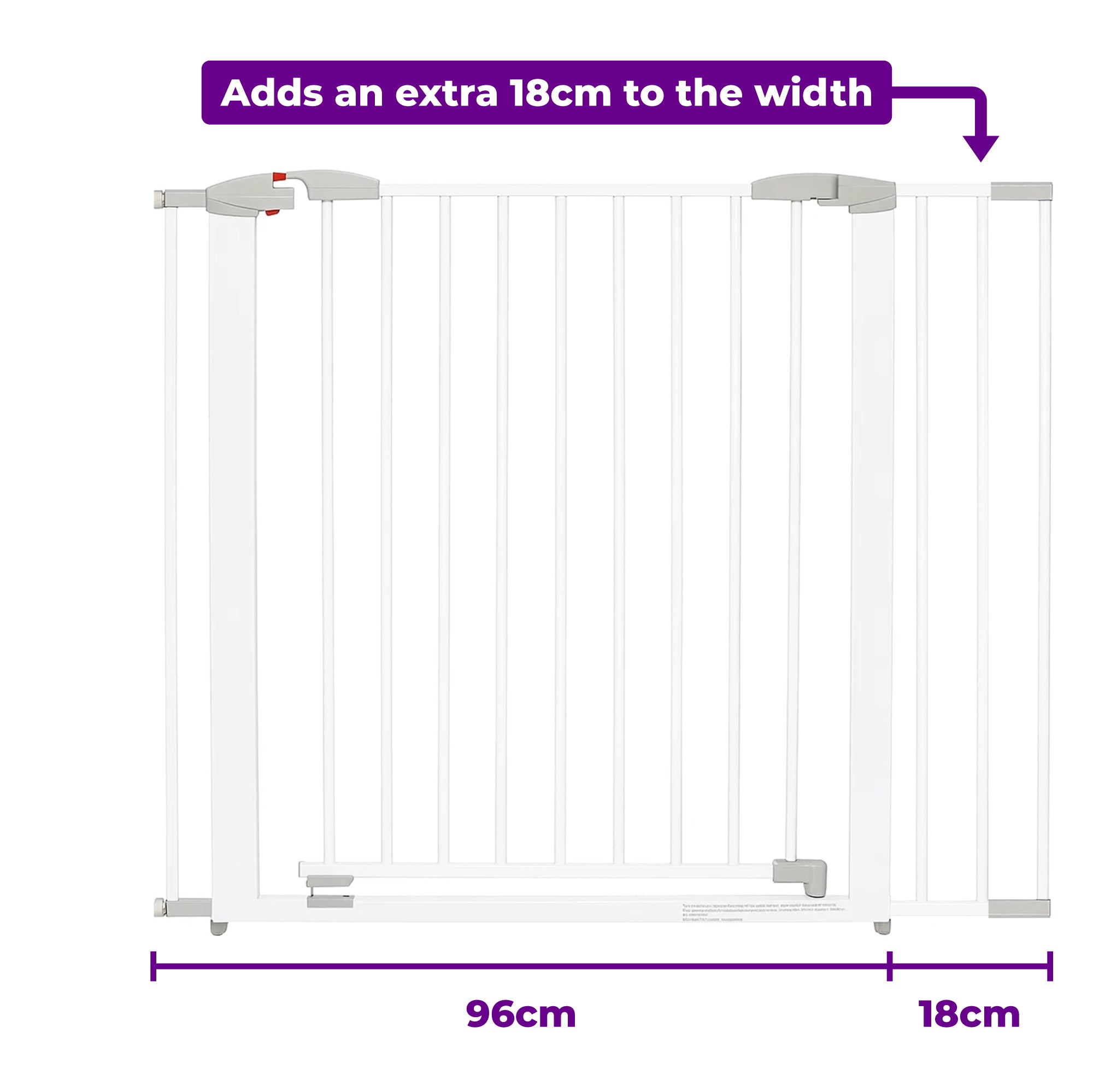 Clippasafe Swing Shut Gate 18cm Extension – White - Baby Gate Extension