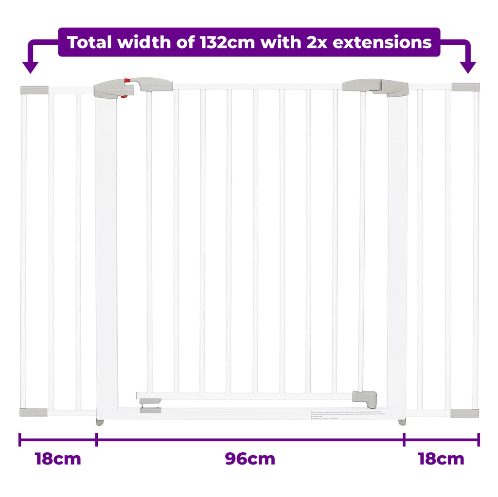 Clippasafe Swing Shut Gate 18cm Extension – White - Baby Gate Extension