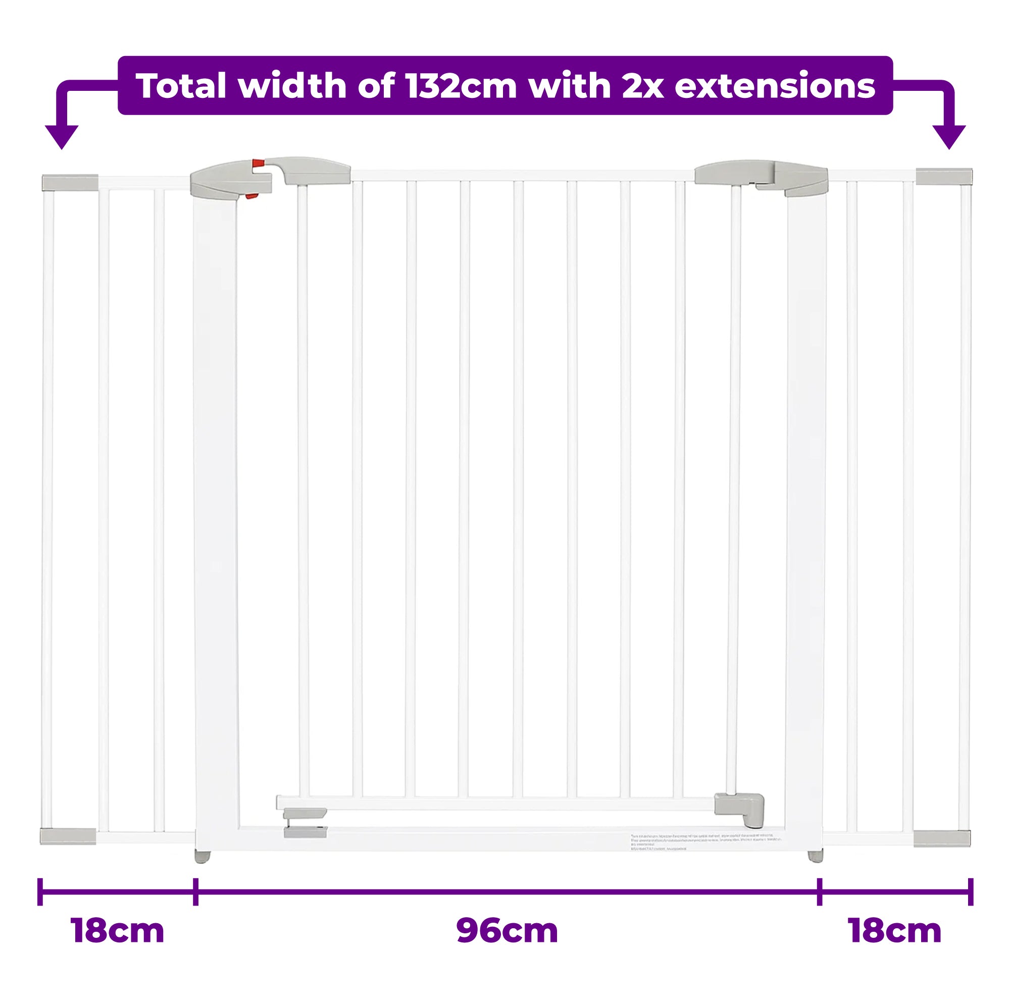 Clippasafe Swing Shut Gate 18cm Extension – White - Baby Gate Extension