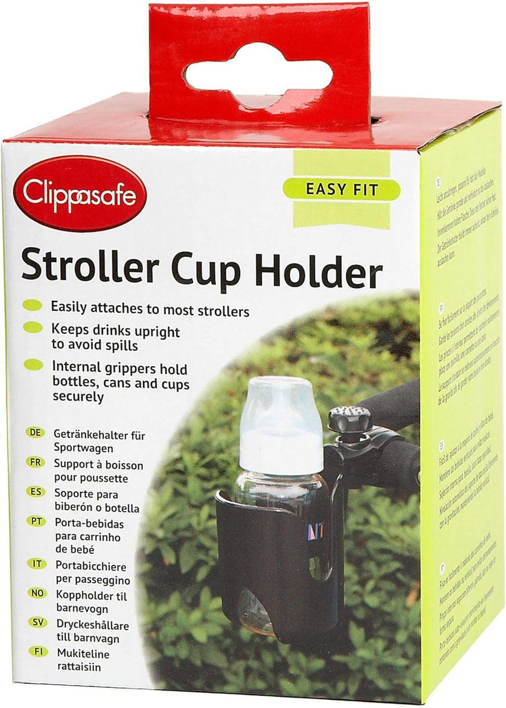 Clippasafe Universal Pushchair & Stroller Cup Holder - Black - Cup Holder