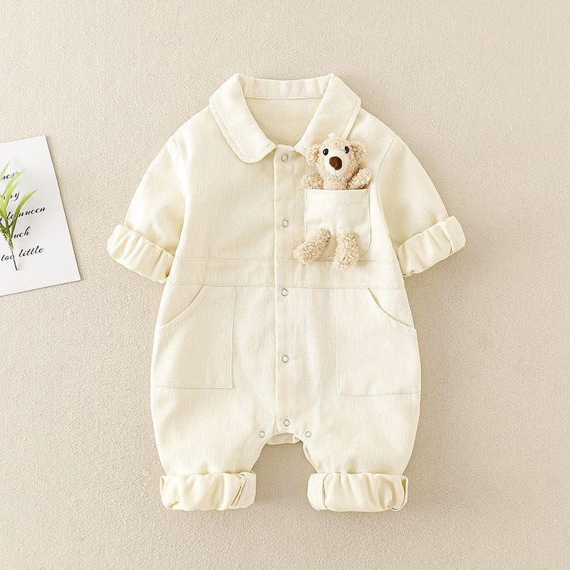 Clothes For Babies Autumn Clothes Newborn Denim Jumpsuit - Baby Clothing
