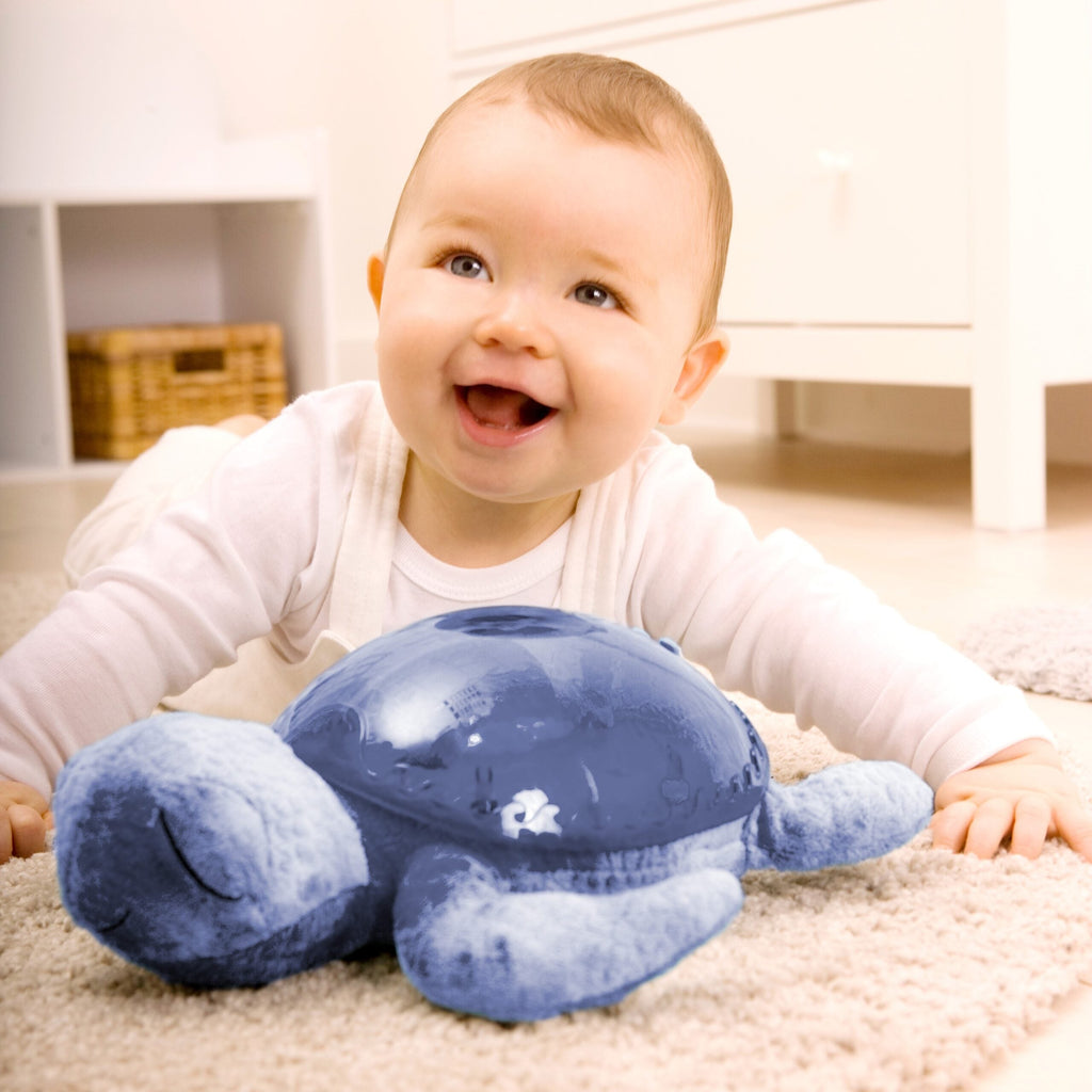 Cloud B Tranquil Turtle Rechargeable Projector Nightlight with White Noise Soothing Sounds - Ocean Blue - Night Light