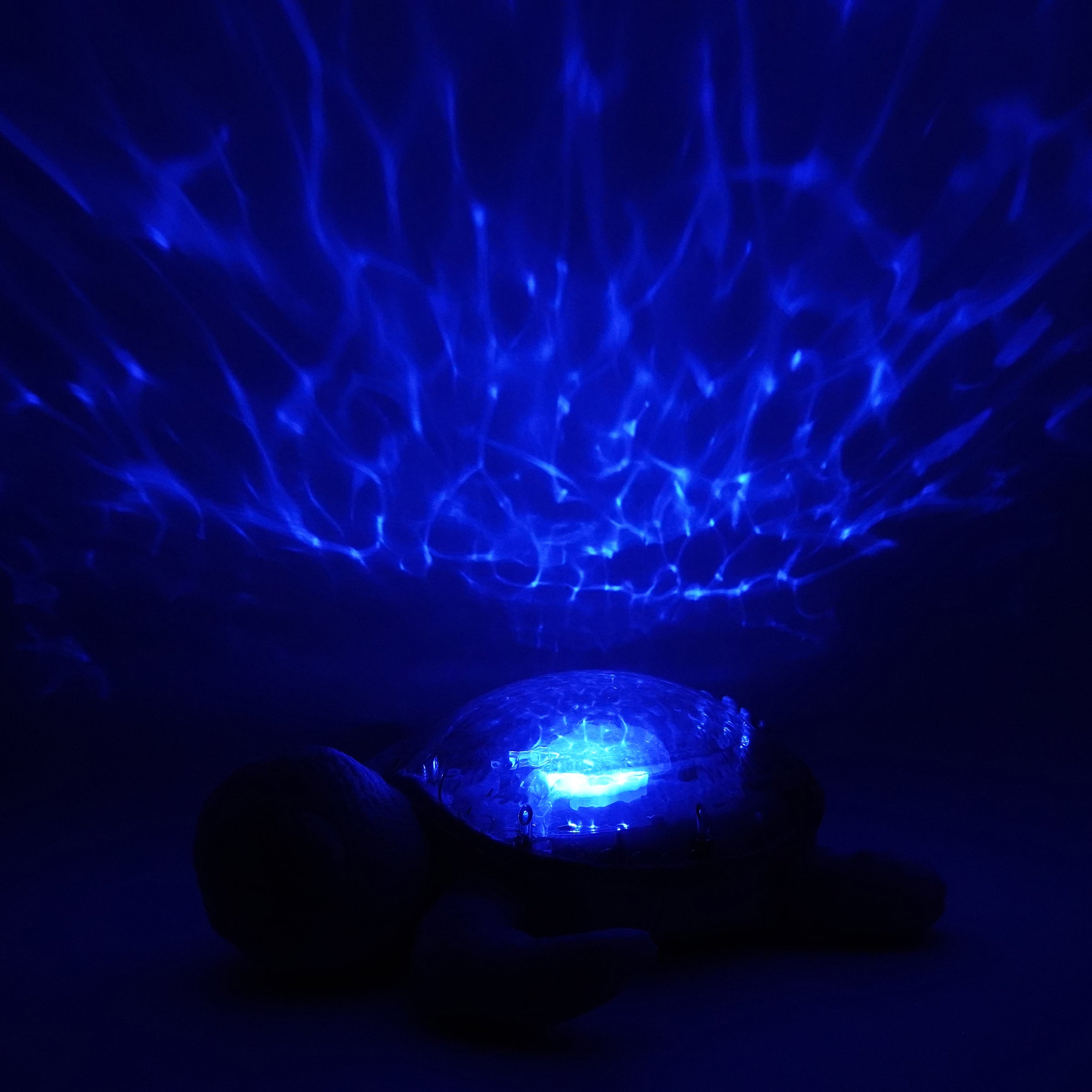 Cloud B Tranquil Turtle Rechargeable Projector Nightlight with White Noise Soothing Sounds - Ocean Blue - Night Light