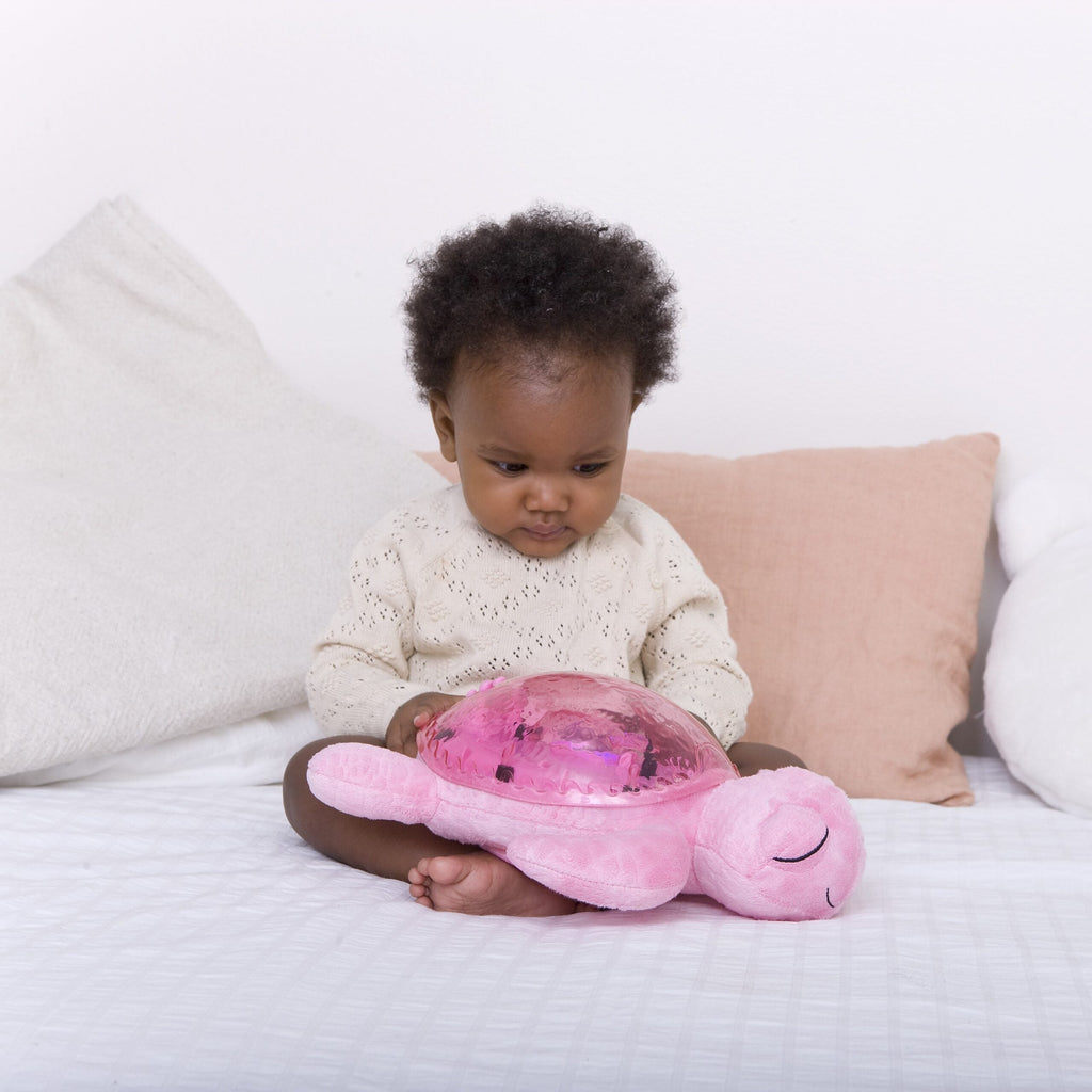 Cloud B Tranquil Turtle Rechargeable Projector Nightlight with White Noise Soothing Sounds - Pink - Night Light
