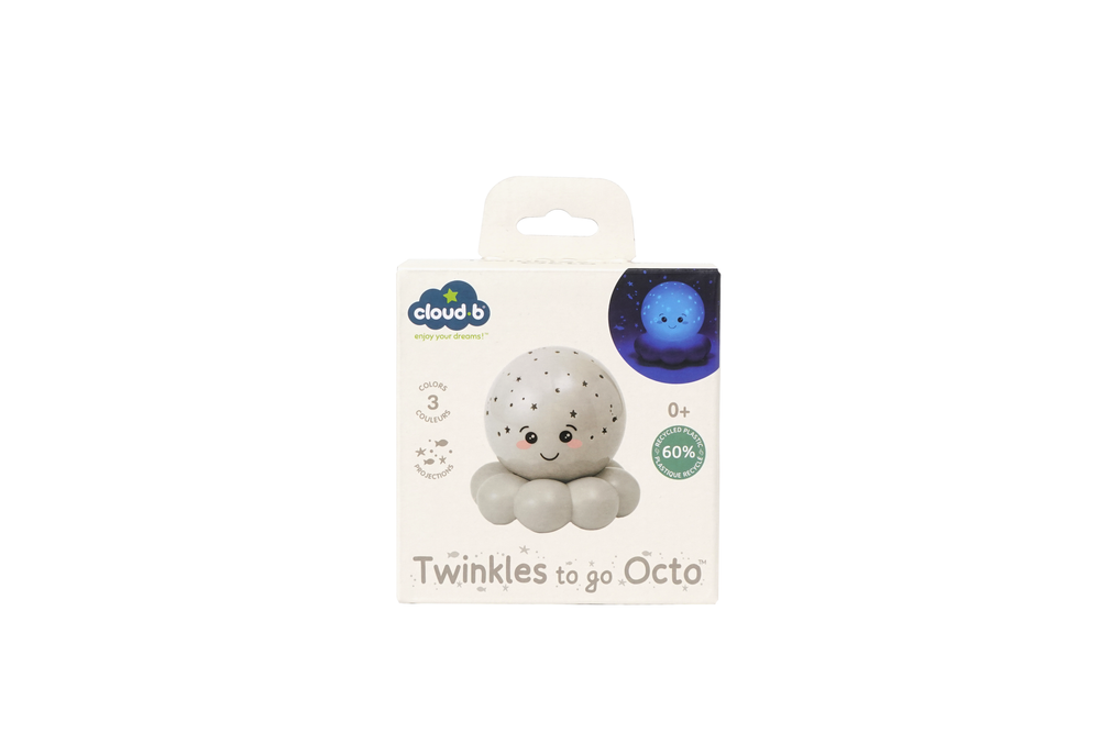 Cloud B Twinkles to Go Octo Nightlight Projector - Grey - Night Light