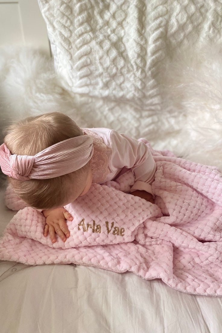 Cocole (Pink) Personalised Microfibre Soft Baby Blanket - Blankets