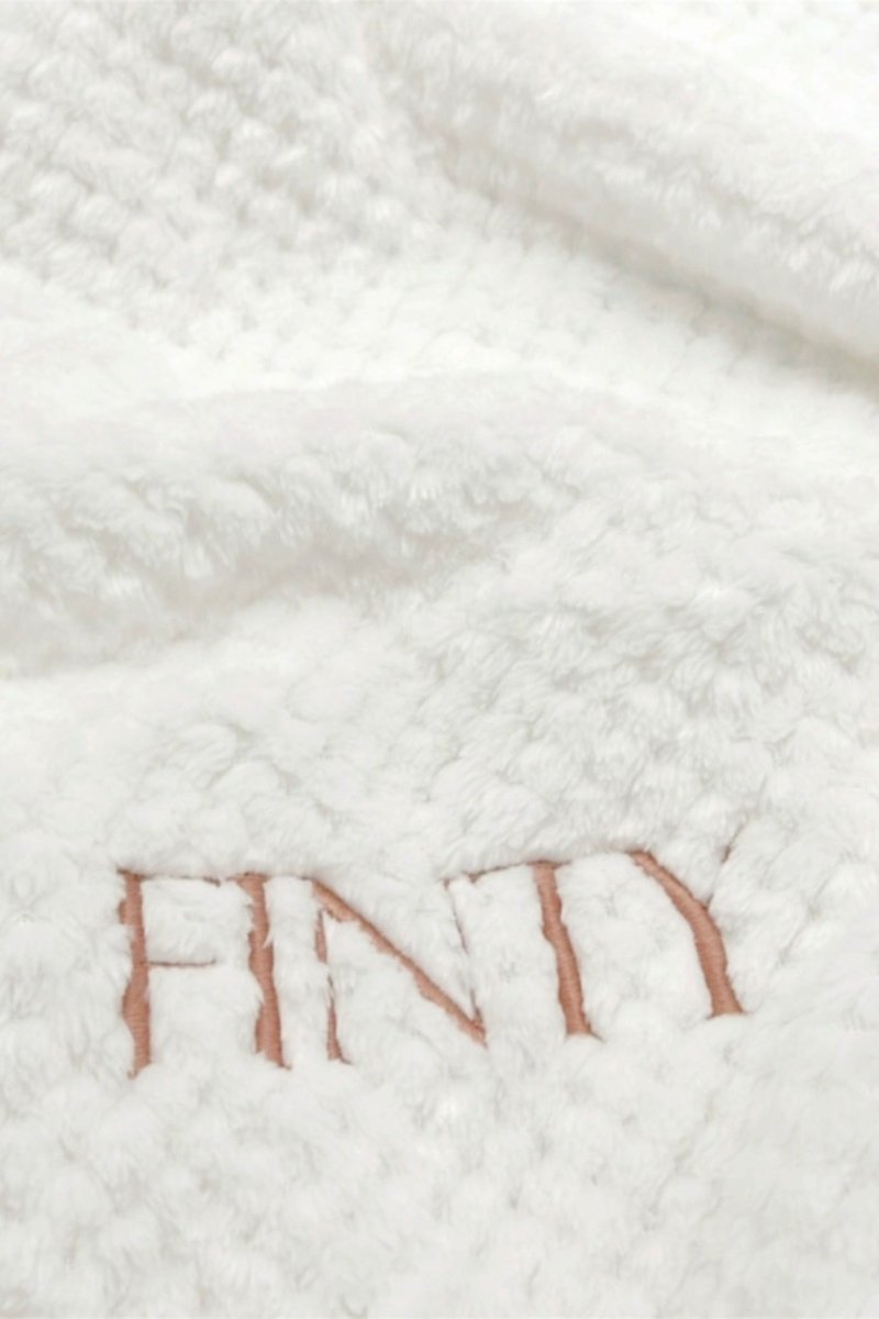 Cocole (White) Personalised Microfibre Soft Baby Blanket - Blankets