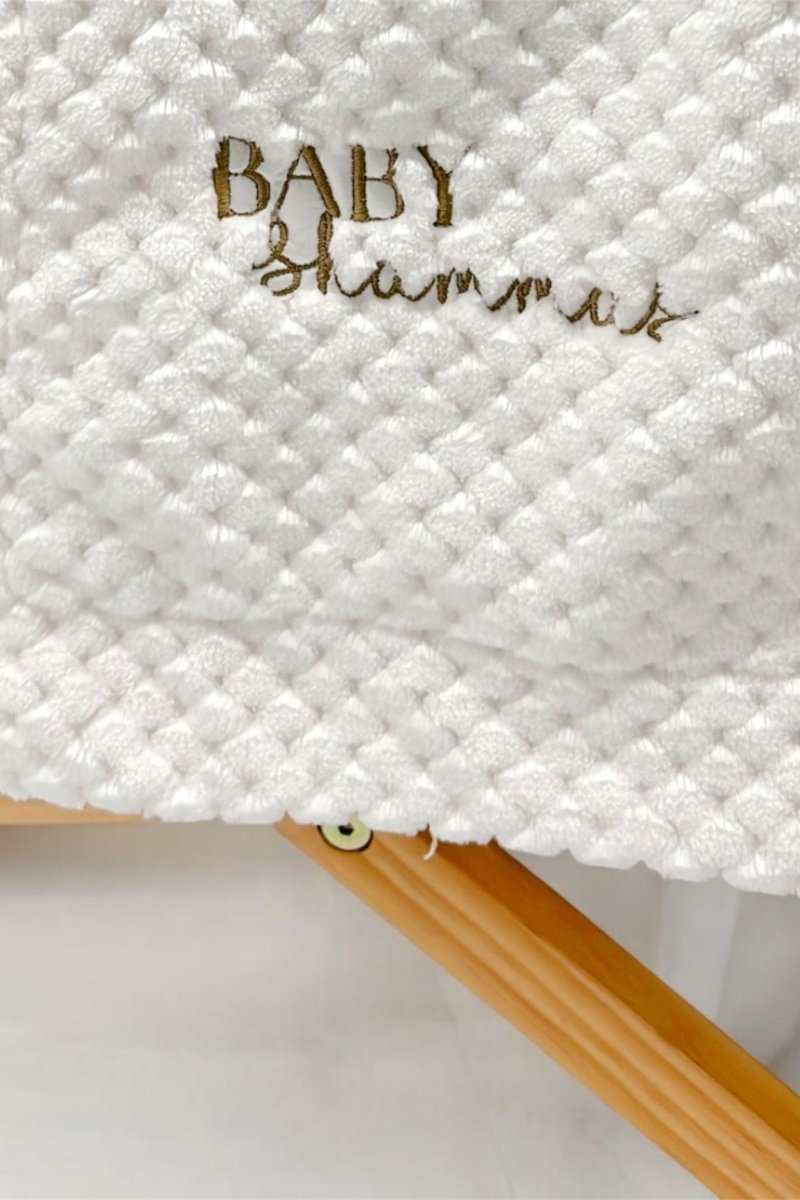 Cocole (White) Personalised Microfibre Soft Baby Blanket - Blankets