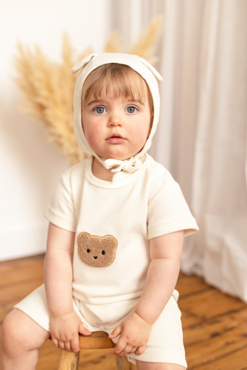 Cool Summer Bear & Bonnet Hat Set - Outfit Sets