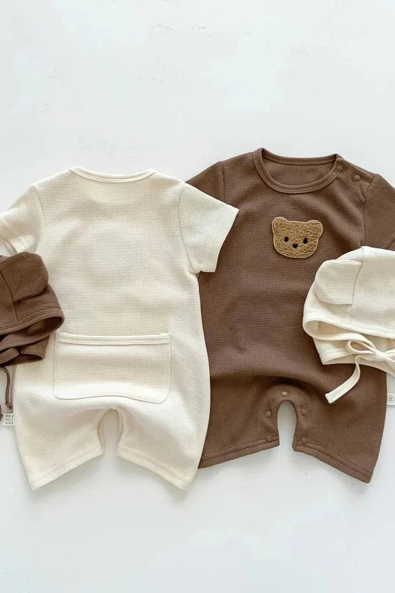 Cool Summer Bear & Bonnet Hat Set - Outfit Sets