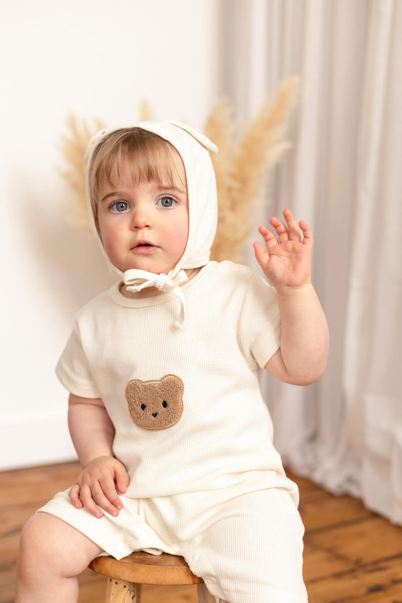 Cool Summer Bear & Bonnet Hat Set - Outfit Sets