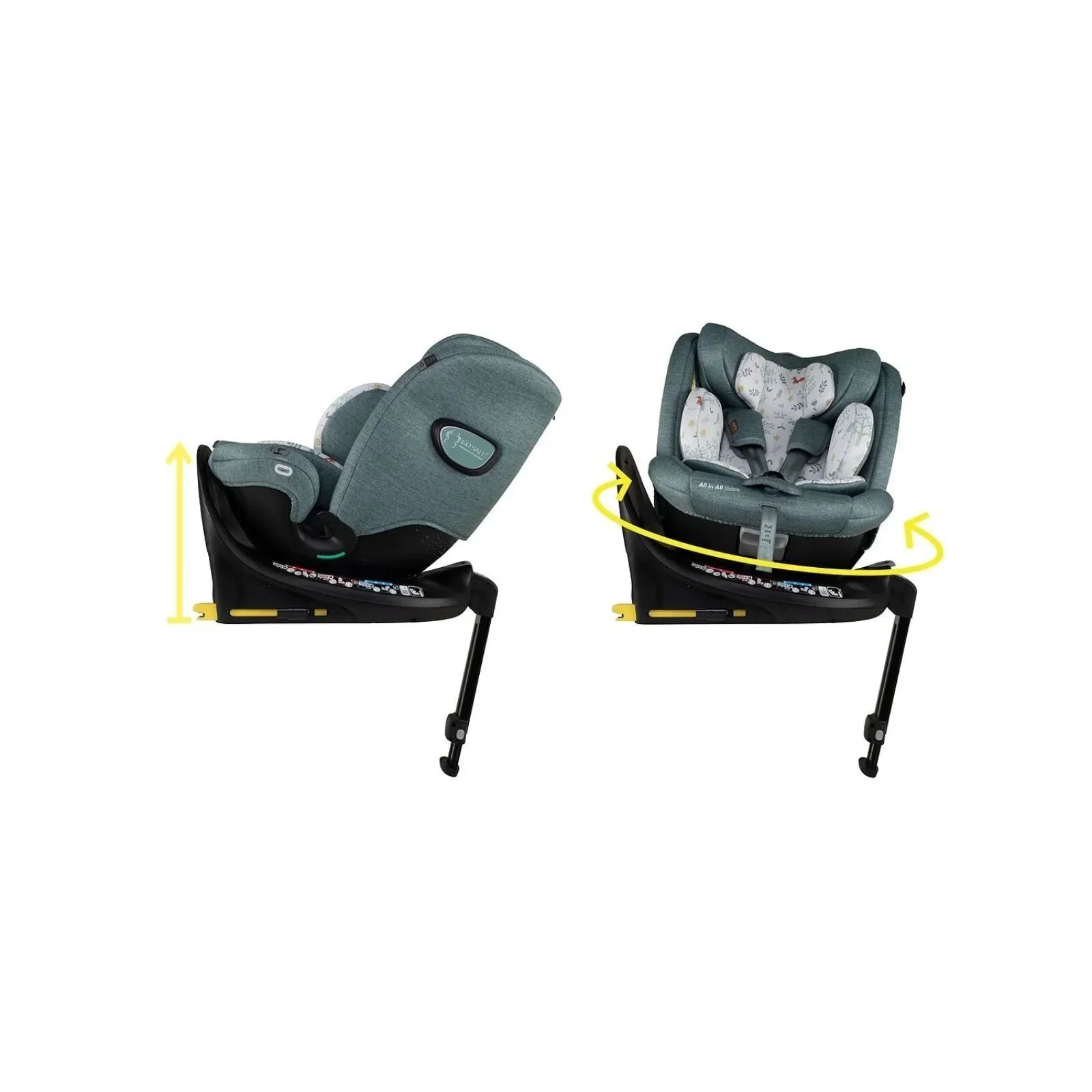 Cosatto All in All Extra i-Size 360 Car Seat - Meadow - Meadow - Car Seats Group 0+/1/2/3 (Birth to 12 Years)