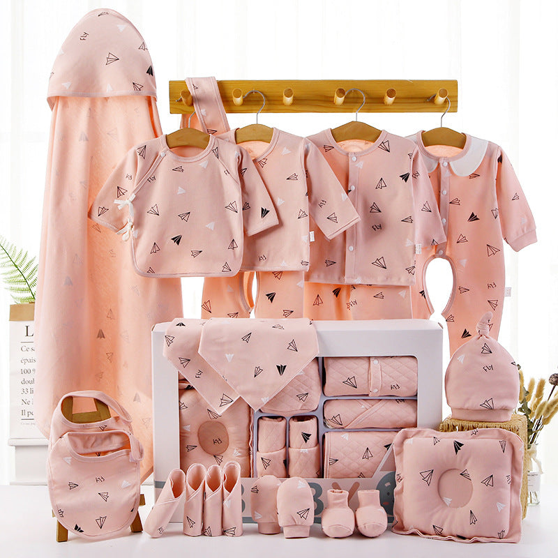 Baby Gift Box Set Cotton Newborn Clothes - Pink / 22piece set / One size