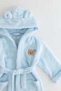 COZY Bear Hooded Dressing Gown Bear Ears - Blue - Dressing Gown
