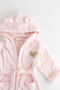COZY Bear Hooded Dressing Gown Bear Ears - Pink - Dressing Gown
