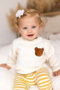 COZY Bear Knit Sweater Creme Jumper - Jumpers