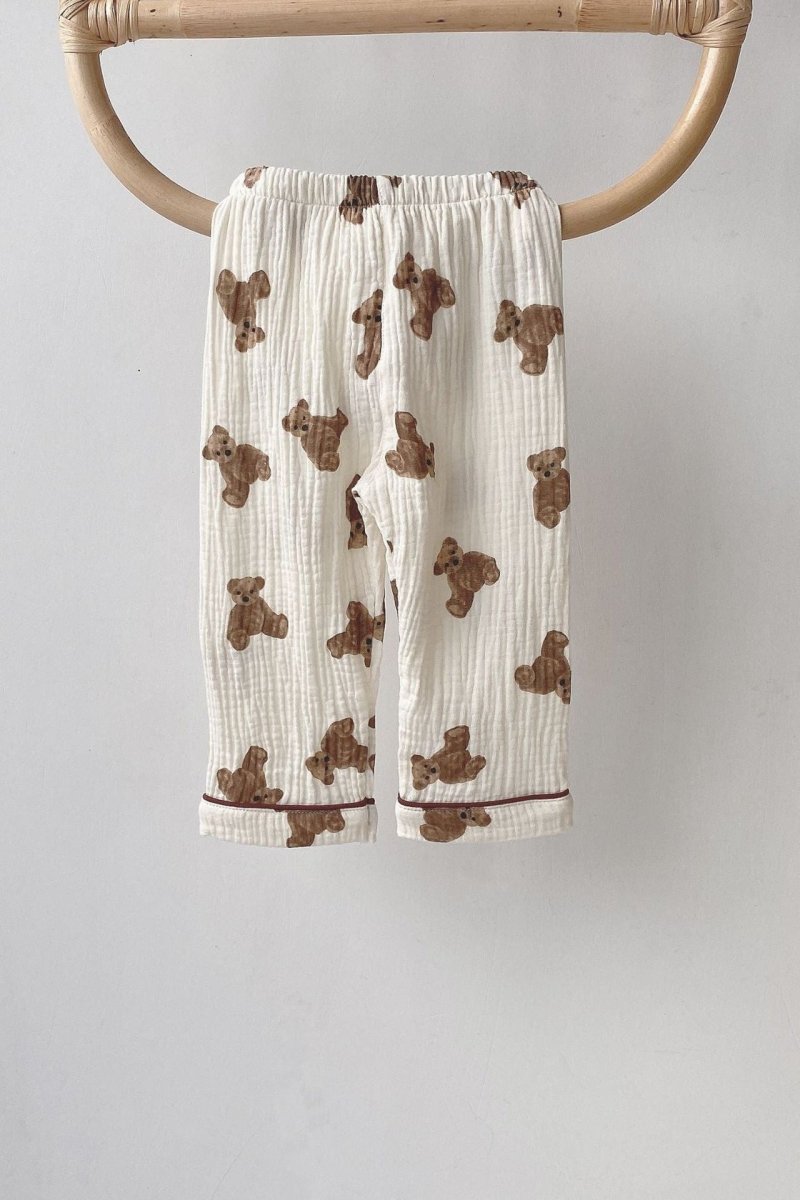 Cozy Bear Pyjamas - PJ Set 100% Cotton - Pyjamas