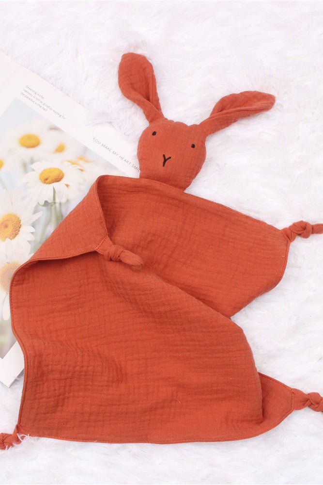 Cozy Bunny Comforter Soft & Personalised - coral - Baby Comforter