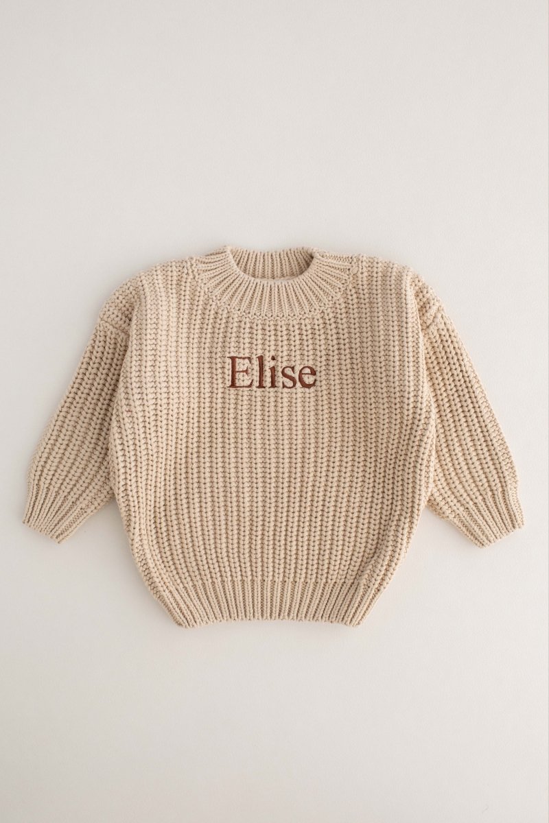 COZY Chunky Sweater | Almond Personlised - Jumpers