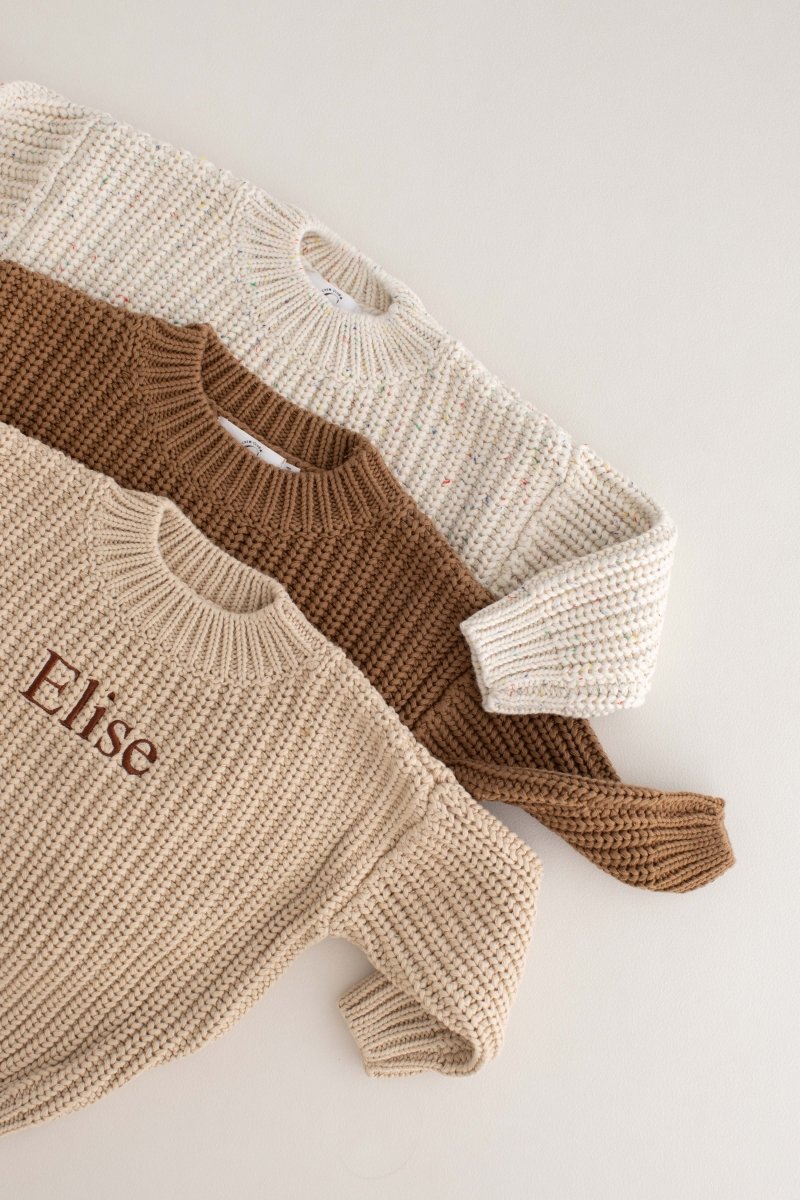 COZY Chunky Sweater | Almond Personlised - Jumpers