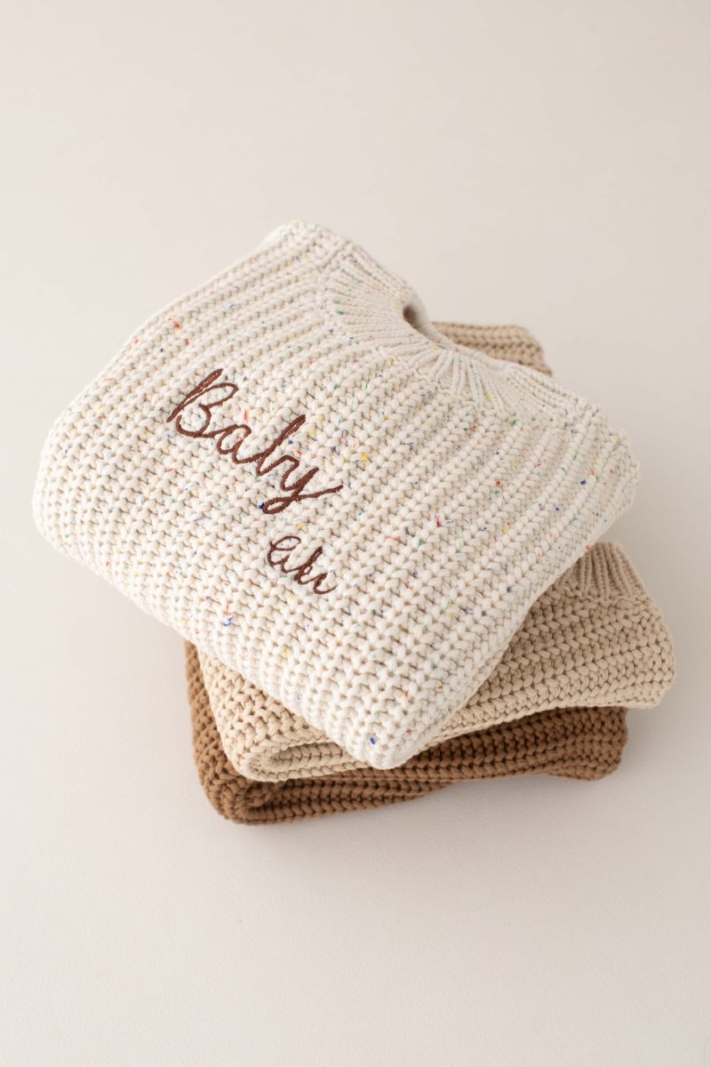 COZY Chunky Sweater | Almond Personlised - Jumpers