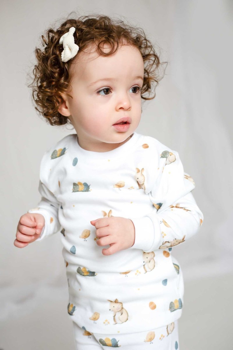 Cozy Easter Bunny Bamboo & Organic Cotton Two-Piece Set Long Sleeve Pyjamas - Pyjamas