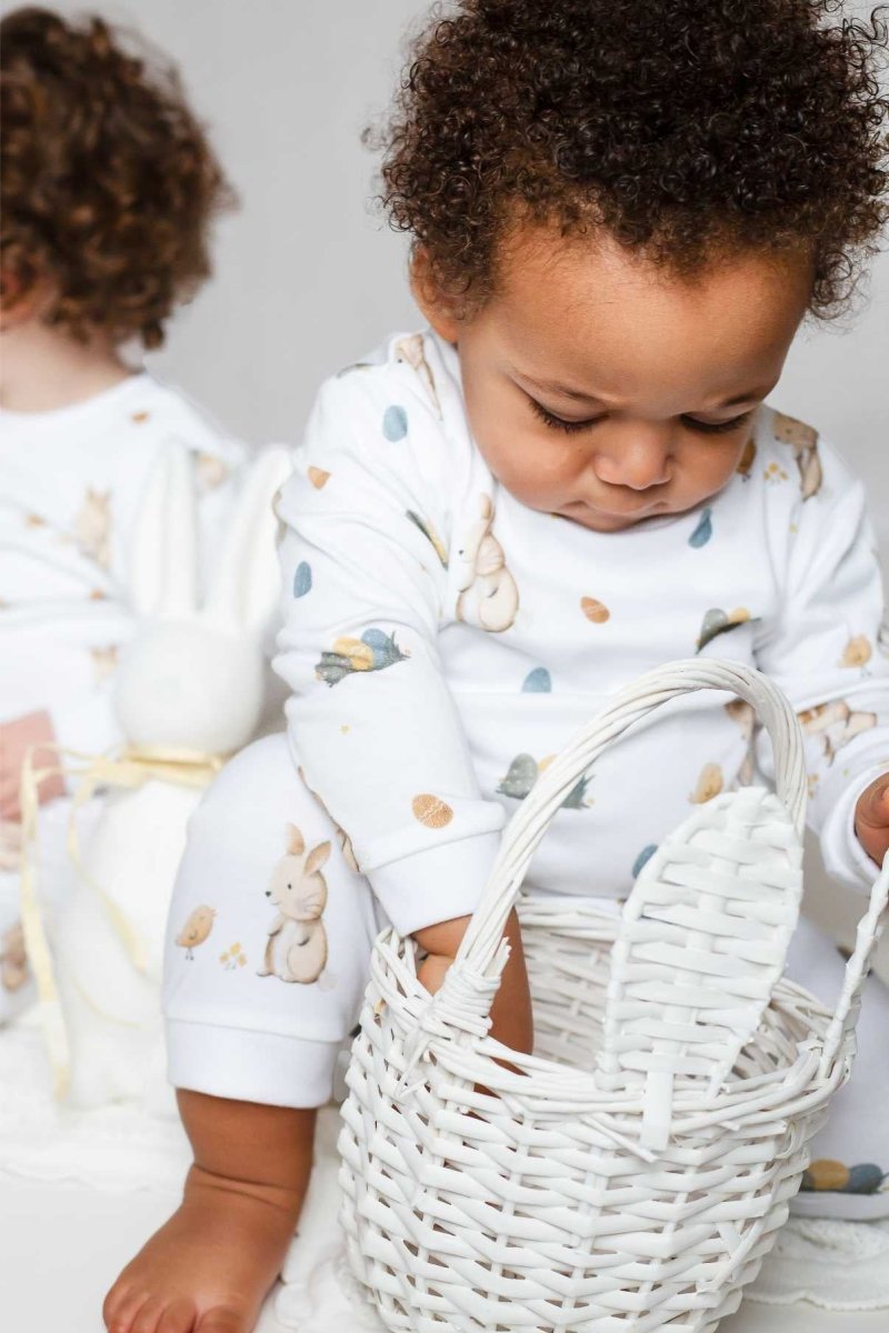 Cozy Easter Bunny Bamboo & Organic Cotton Two-Piece Set Long Sleeve Pyjamas - Pyjamas