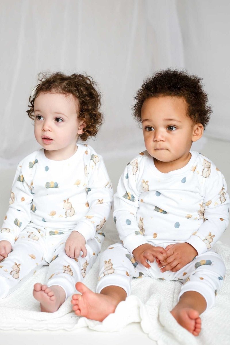 Cozy Easter Bunny Bamboo & Organic Cotton Two-Piece Set Long Sleeve Pyjamas - Pyjamas