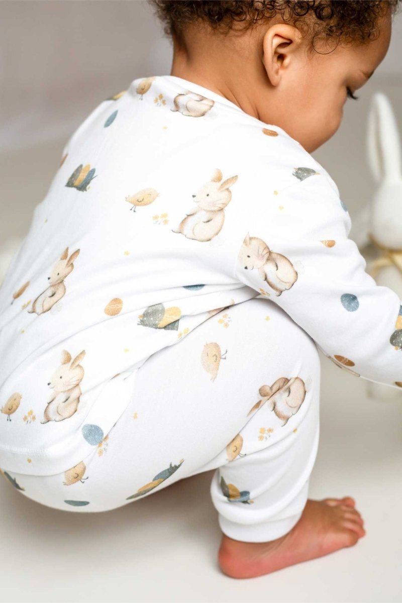 Cozy Easter Bunny Bamboo & Organic Cotton Two-Piece Set Long Sleeve Pyjamas - Pyjamas