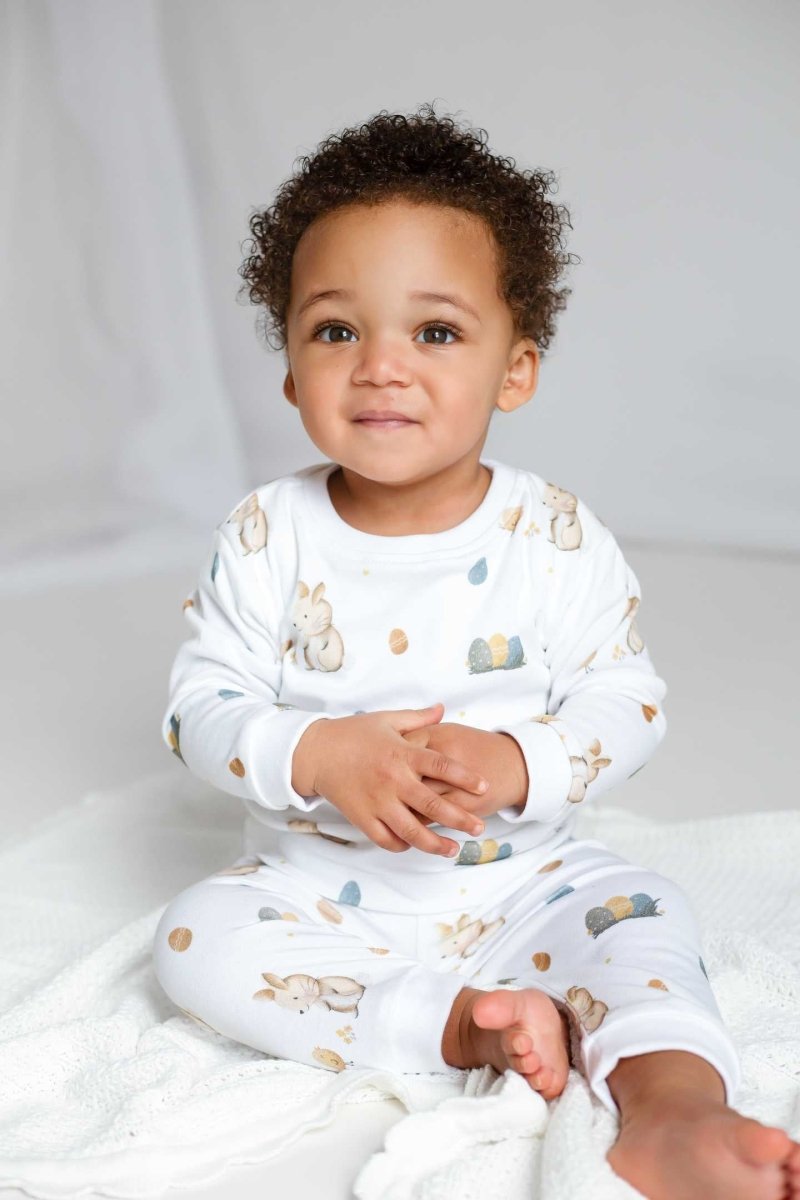 Cozy Easter Bunny Bamboo & Organic Cotton Two-Piece Set Long Sleeve Pyjamas - Pyjamas