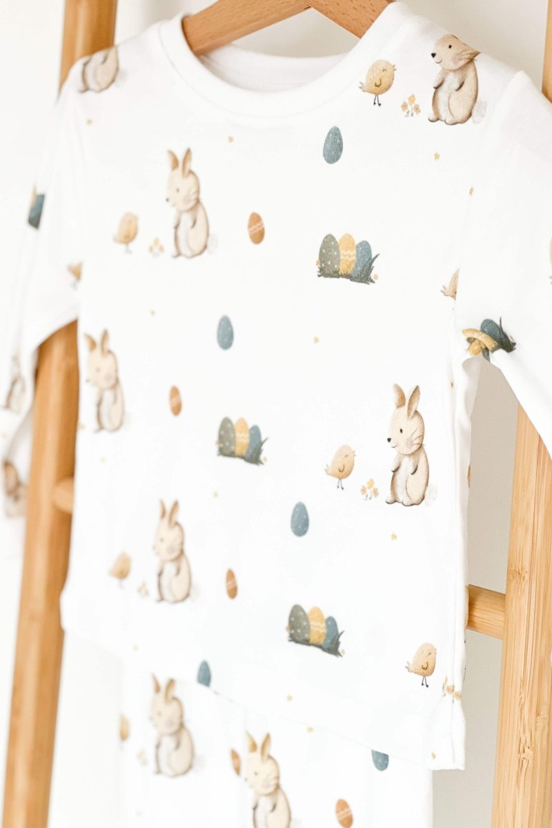 Cozy Easter Bunny Bamboo & Organic Cotton Two-Piece Set Long Sleeve Pyjamas - Pyjamas