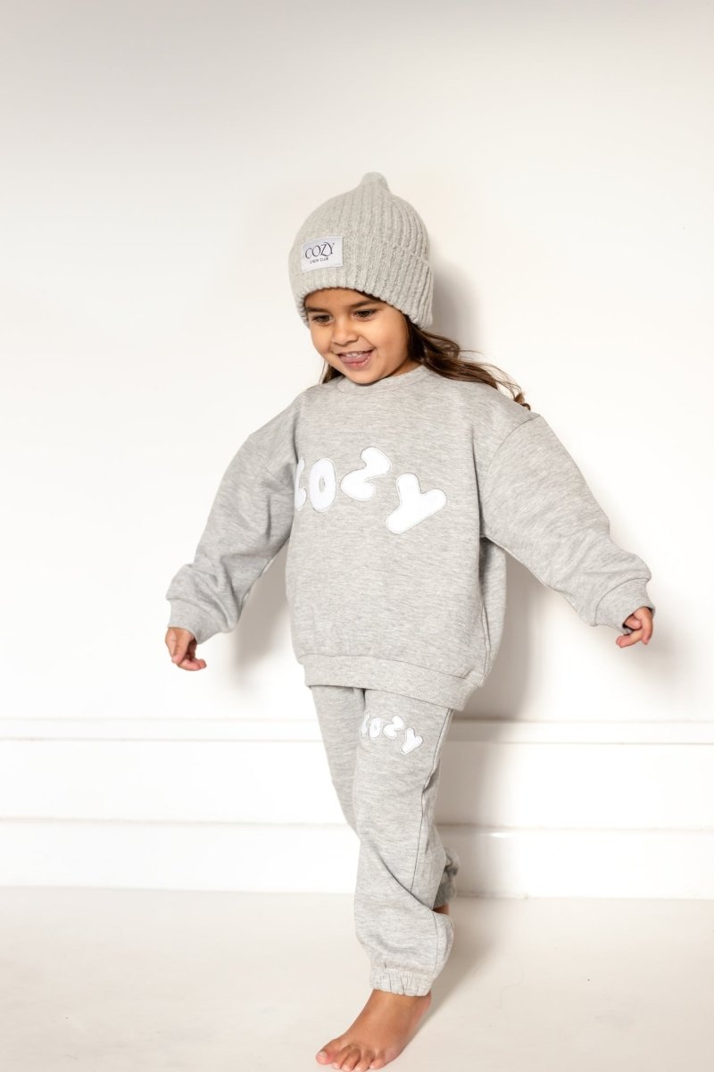 COZY Knitted Beanie Hat Marl Grey - Hats