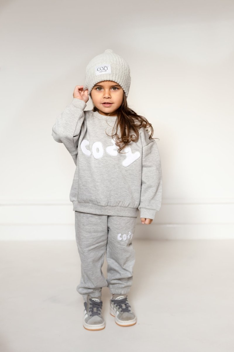 COZY Knitted Beanie Hat Marl Grey - Hats