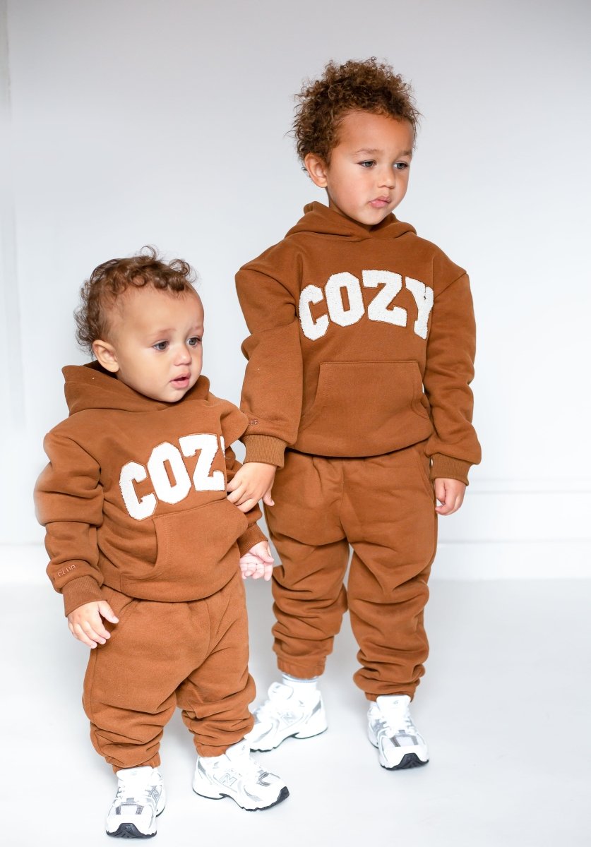 COZY Mini Tracksuit Brown Sets - Tracksuits