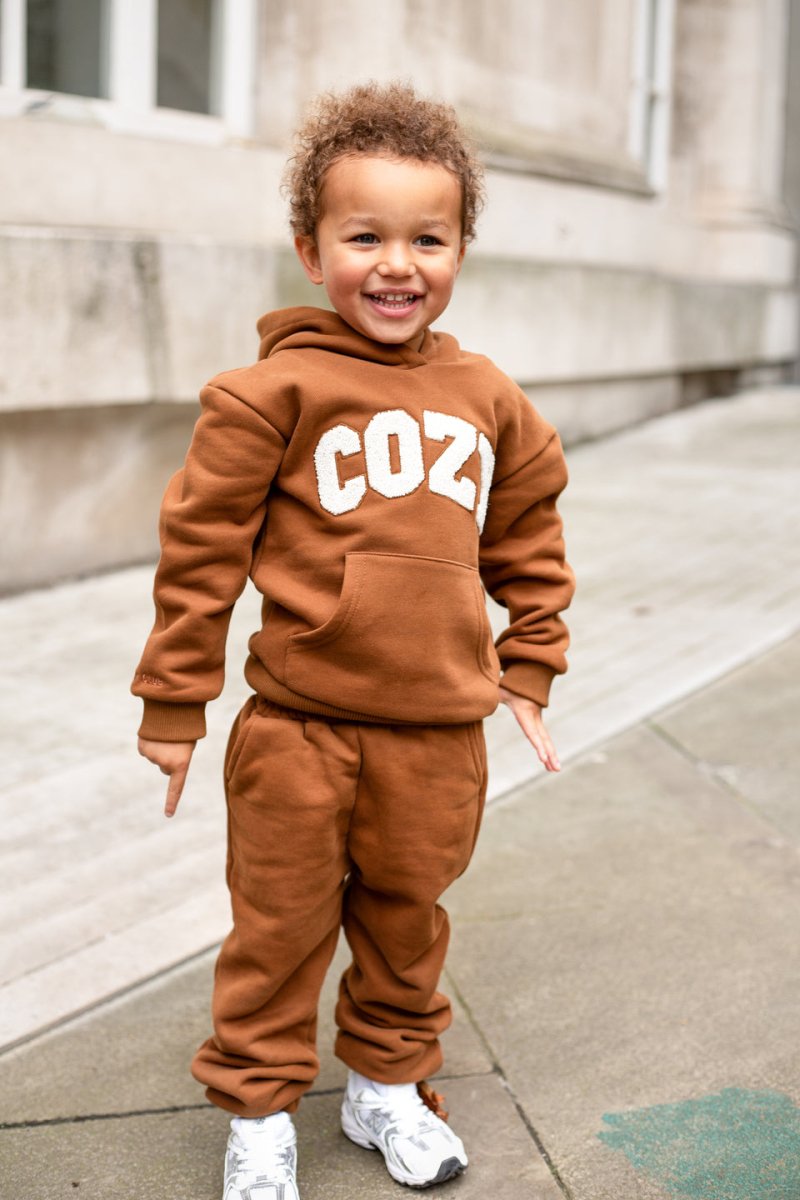 COZY Mini Tracksuit Brown Sets - Tracksuits