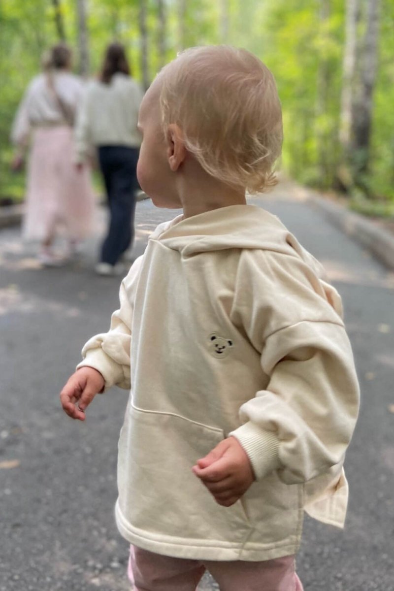 Cozy Nozi Bear Hoodie Cream or Brown - Jumpers
