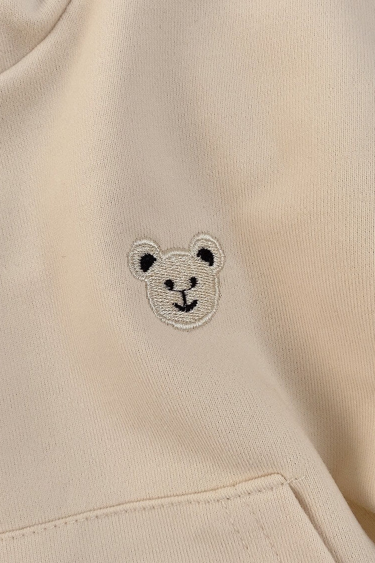 Cozy Nozi Bear Hoodie Cream or Brown - Jumpers
