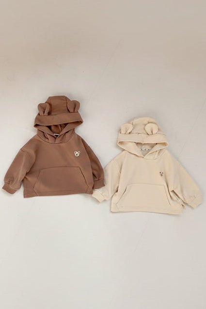 Cozy Nozi Bear Hoodie Cream or Brown - Jumpers