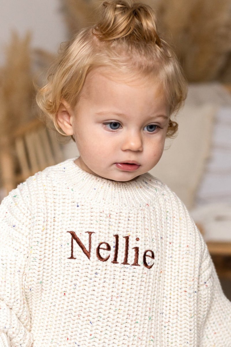 COZY Rainbow Speckle Chunky Sweater | Natural - Jumpers