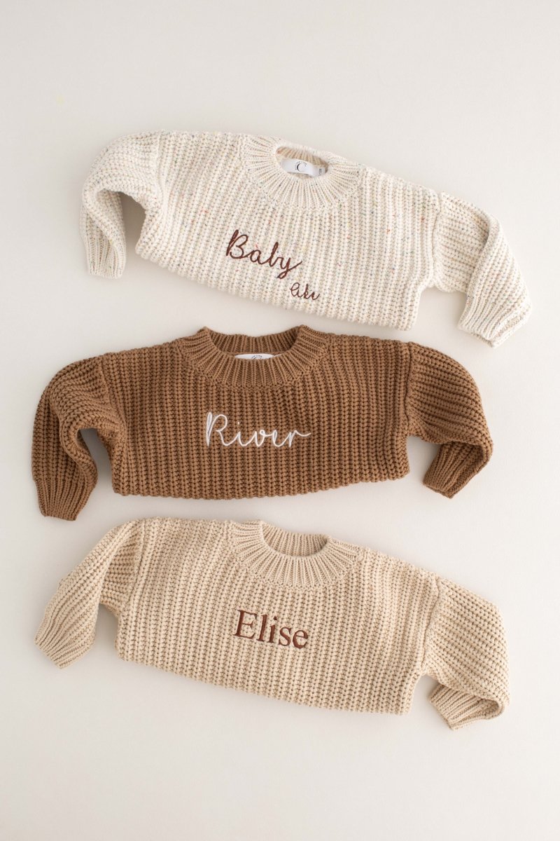 COZY Rainbow Speckle Chunky Sweater | Natural - Jumpers