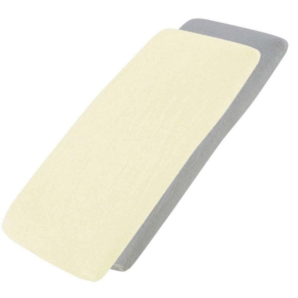 Crib Jersey Fitted Sheets 100% Cotton 40x90cm - Pack Of 2 - Fits All Models
