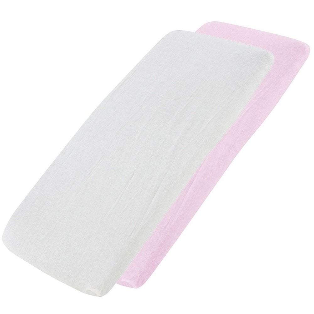 Crib Jersey Fitted Sheets 100% Cotton 40x90cm - Pack Of 4 - Fits All Models