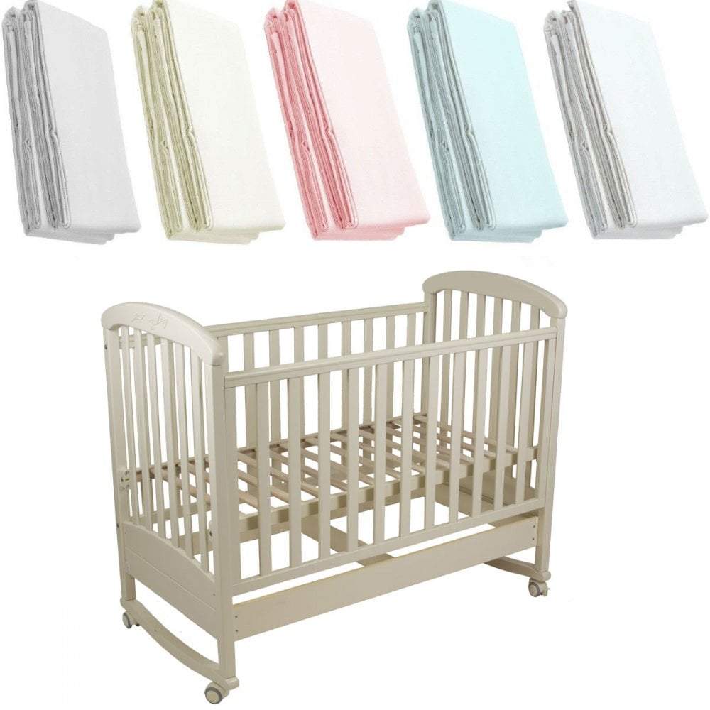 Crib Jersey Fitted Sheets 100% Cotton 40x90cm - Pack Of 4 - Fits All Models-0