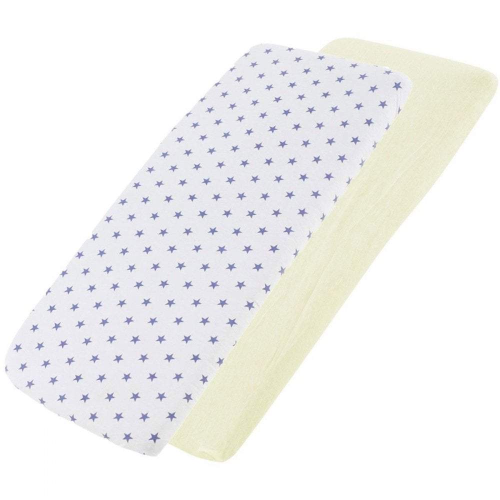 Crib Jersey Fitted Sheets 100% Cotton 40x90cm - Pack Of 4 - Fits All Models