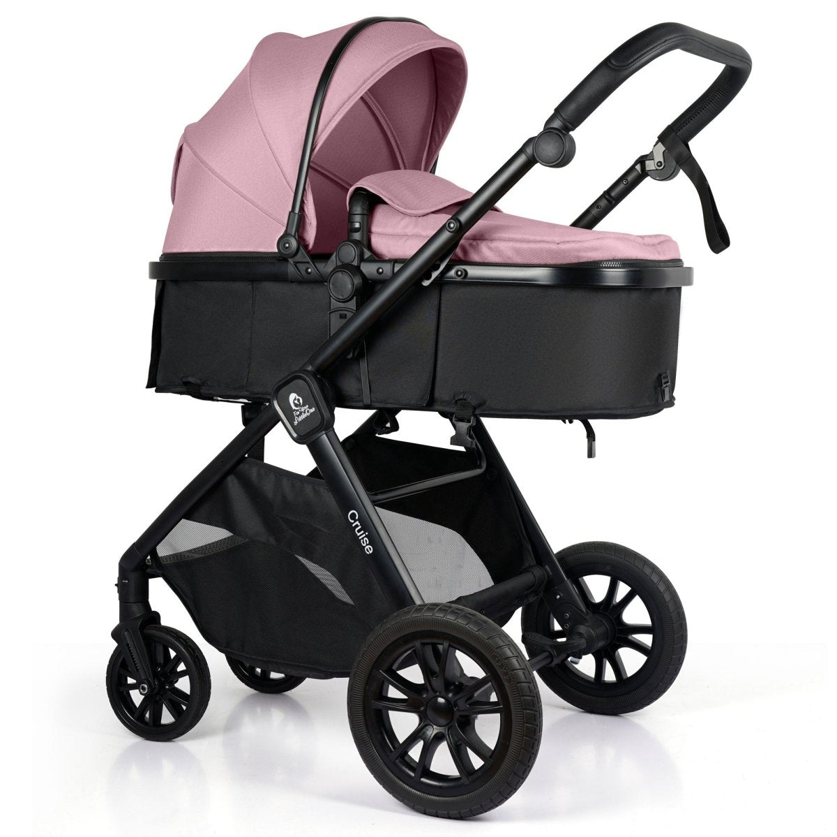 For Your Little One Cruise 3 In 1 Travel System With Car Seat - Blush Rose (Free Cupholder And Seat Liner Included!)-1