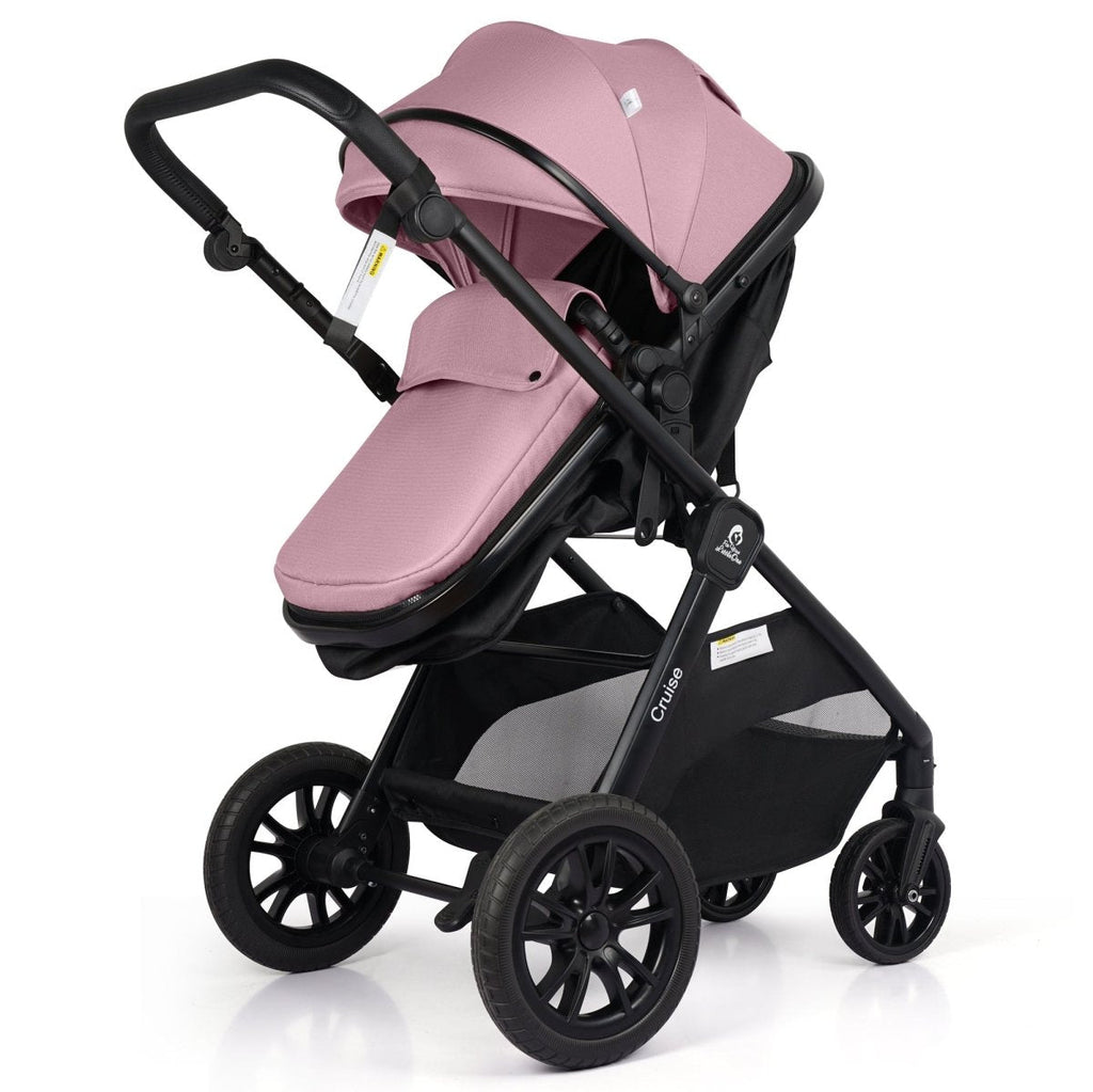 For Your Little One Cruise 3 In 1 Travel System With Car Seat - Blush Rose (Free Cupholder And Seat Liner Included!)-2
