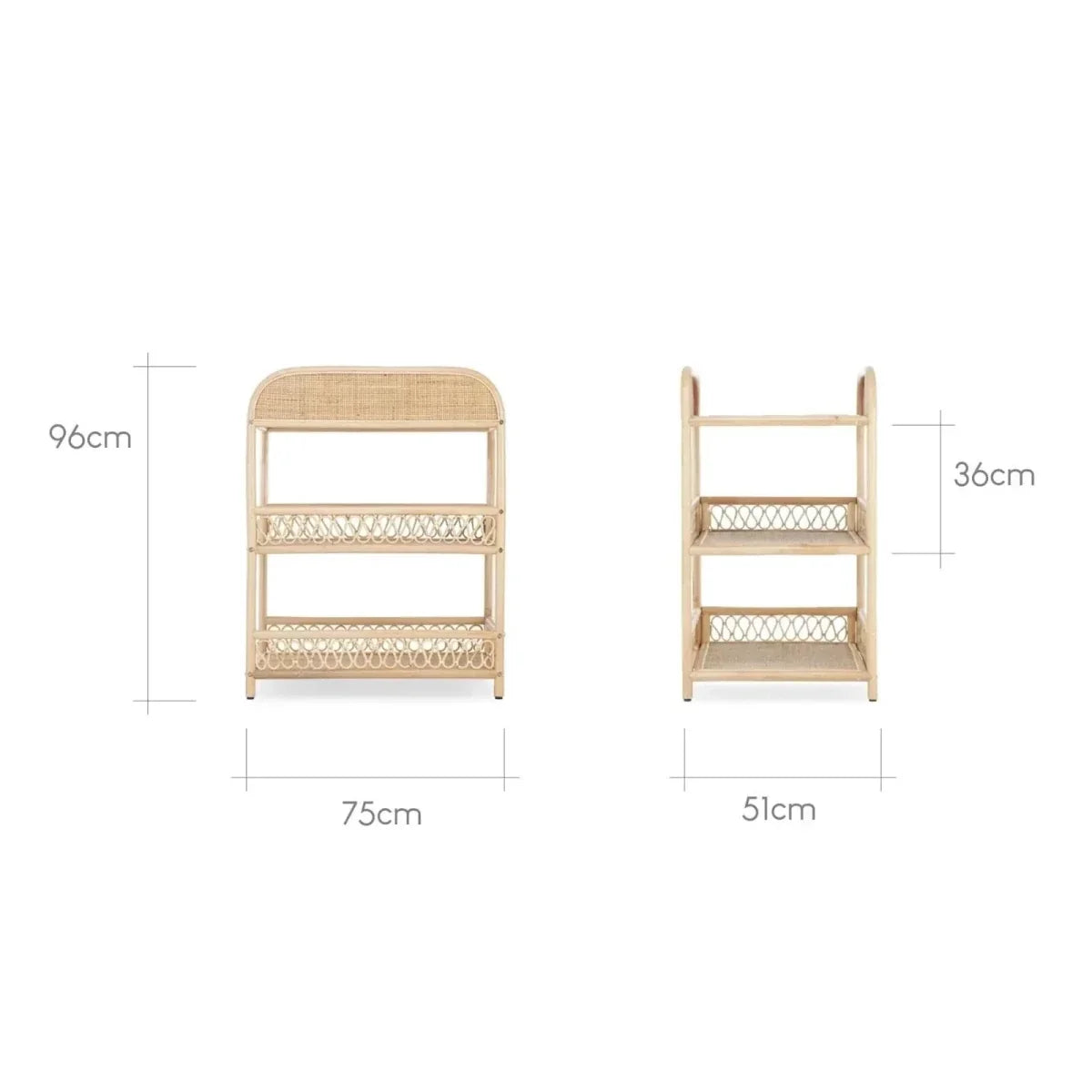 CuddleCo Aria Rattan Changing Table - Natural - Changing Tables