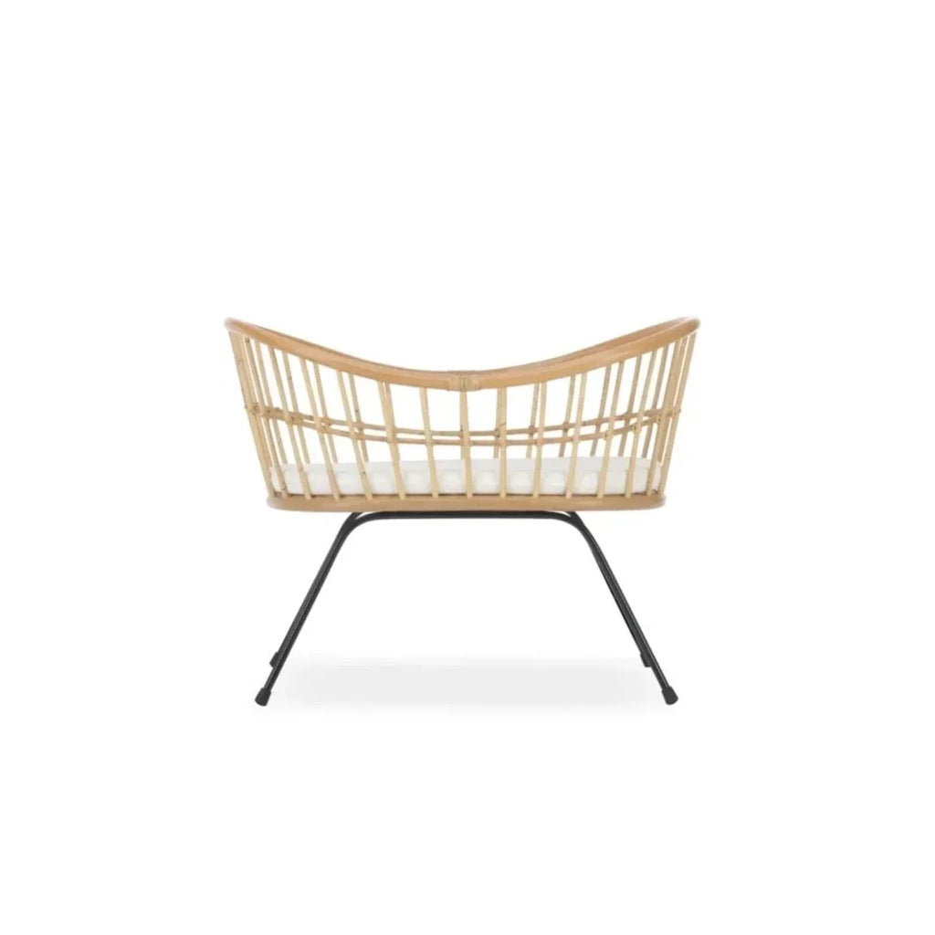 CuddleCo Aria Wave Crib - Rattan - Convertible Baby Cots